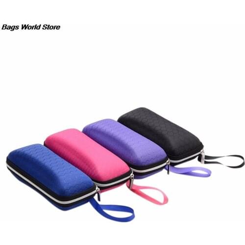 Sun Glasses Case 4 Colors Eyeglasses Box Eyewear Accessories Square Glasses Holder Zipper Sunglasses Case Box
