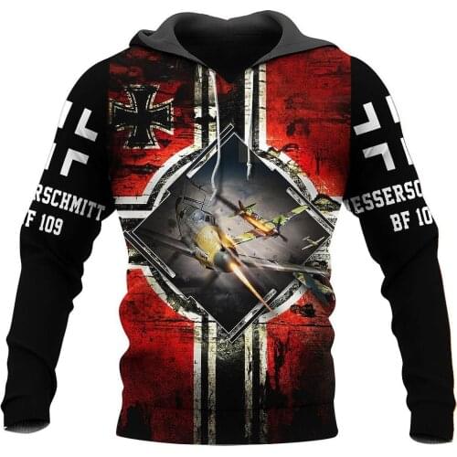 Fighter Plane BF 109 3D All Over Printed Hoodie Men And Women Fashion Casual Jackets L0009