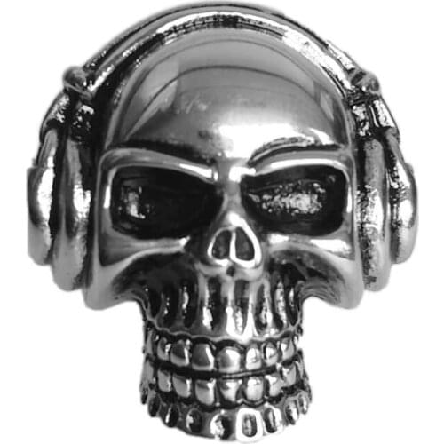 Personality titanium steel skull ring Europe and the United States hot jewelry