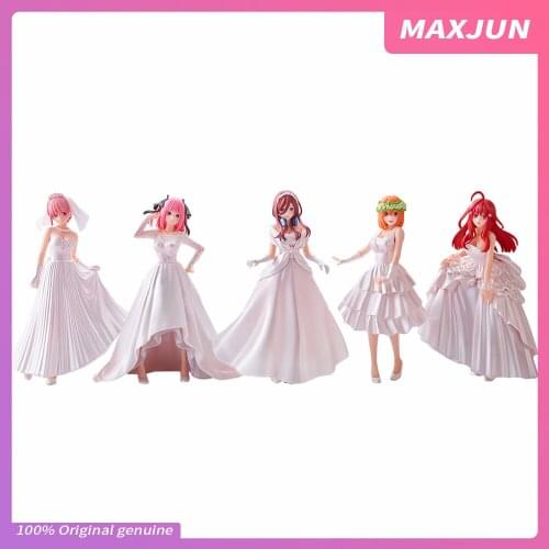 MAXJUN BNTSH Anime The Quintessential Quintuplets figure Ichika Nino Miku Yotsuba Itsuki wedding dress 18cm PVC model toys
