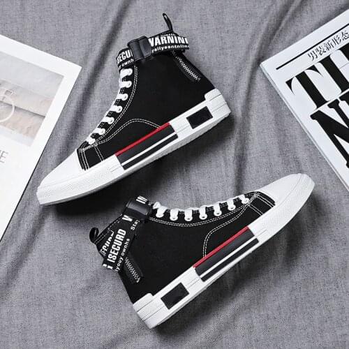 Mens Canvas Shoes Casual Shoes 2021 Spring and Autumn Ventilation Trend Mens Shoes Mens Thick Soled Shoes Zapatillas Hombre