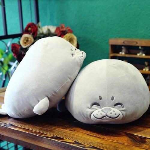 1pc Soft 30/50cm Soft Sea Lion Plush Toys Sea Animal Seal Plush Stuffed Doll Baby Sleeping Pillow Cushion Kids Girls Gifts