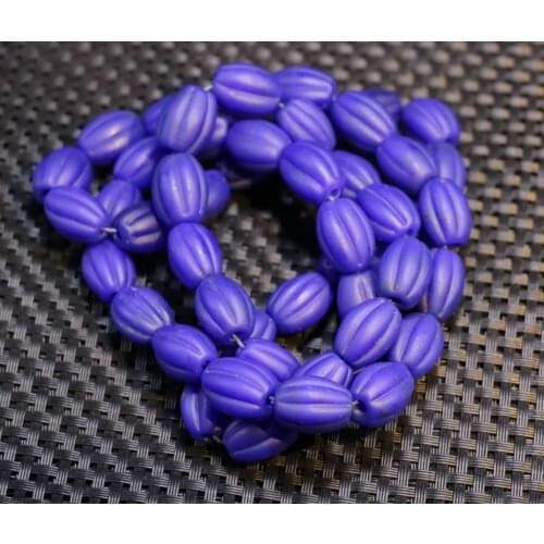Set of 50p energy Tibetan Old Buddhist treasure Blue colored Glaze Bead Amulet