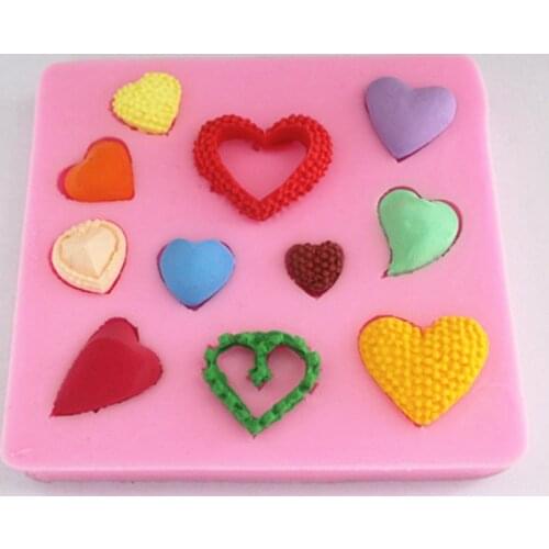 New Heart love fondant cake molds soap chocolate mould for the kitchen baking DIY