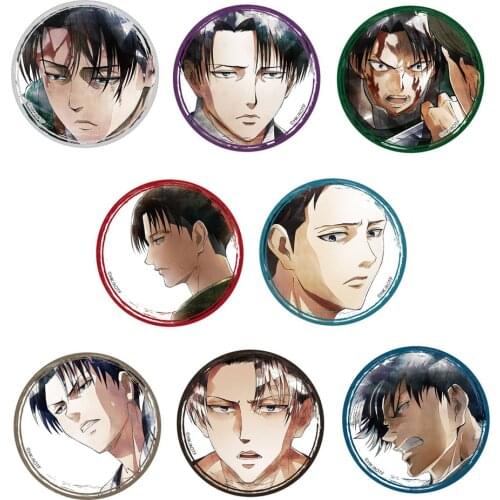Attack on Titan Anime Badge Ackerman Levi Metal Badge Brooch Pins