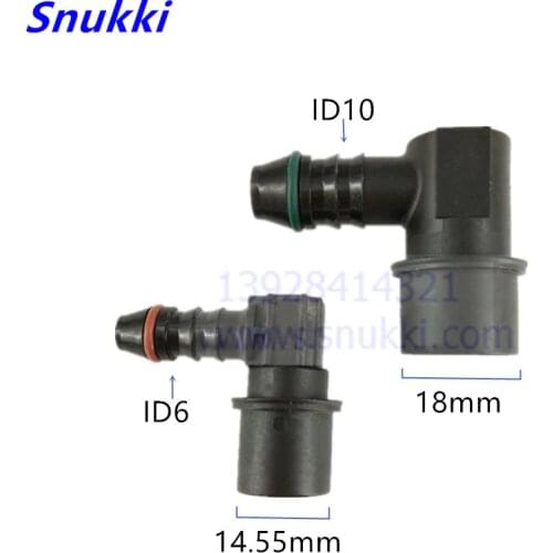 15.82-ID14 plastic auto fittings fuel line quick connector fuel line connector black color fit for fuel 2PCS a lot
