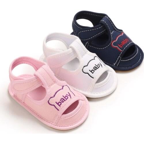 Infant Baby Girls boys Canvas Shoes Cartoon Letter Soft Bottom Anti-slip prewalker 0-18M First Walkers Shoes 2021