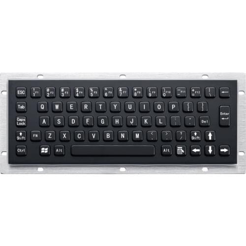 Metal keyboard with Waterproof Black medical keyboards terminal keyboards silicone waterproof keyboards