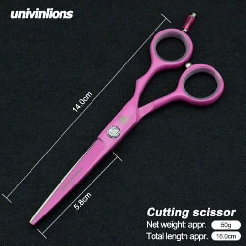 5.5/6.0" pink japanese hairdressing scissors hot hair stylist shears professional barber scissors hair thinning scissors pinking