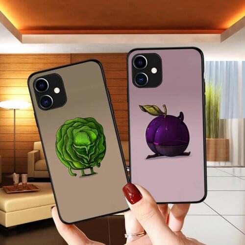Cute cartoon vegetable food Phone Case for iPhone 8 7 6 6S Plus X 5S SE 2020 XR 11 12 Pro mini pro XS MAX