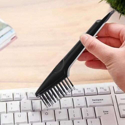 Stylish Excellent Practical Portable Keyboard Hair Brush Plastic Keyboard Brush Portable for Household