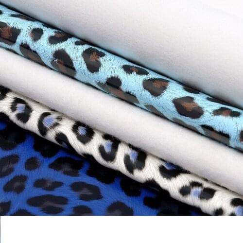 Telas para sofas/ fabrics for furniture 0.6mm Leopard leather Mirror PU leather phone case material synthetic leather fabric