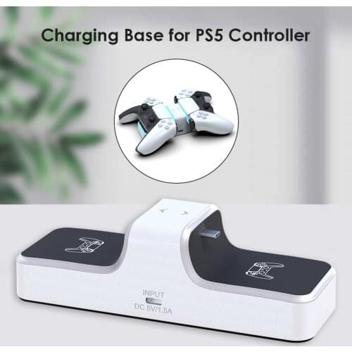For PS5 Controller Charger Dual USB Fast Charging Dock Station Stand with USB A Ouput for PlayStation 5 DualSense Accessories