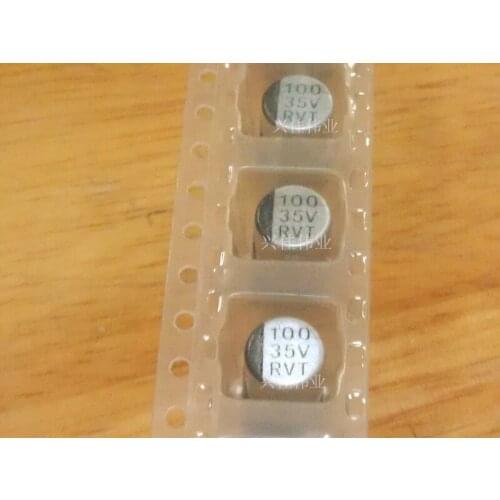 20/PCS NEW SMD Aluminum Electrolytic Capacitor 35v100uf 100uf 35V Volume 6.3*7. 7MM SMD SMD Electrolytic Patch