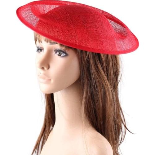 3 Color 30CM Big SINAMAY Fascinator Base Saucer Inspired Sinamay Hat Fascinator DIY Hair Accessories For Womens Party Millinery