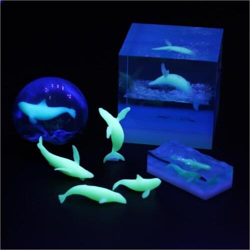 3 pcs/lot Different style Resin mini Glacier animal Luminous Whale material epoxy mold makeing jewelry filling for DIY jewelry