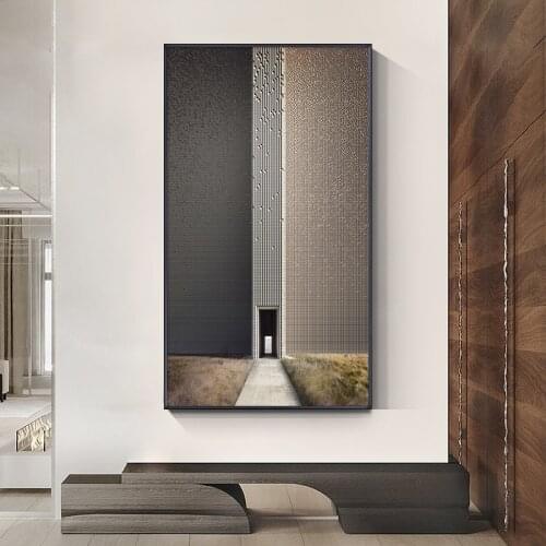 Abstract Industrial style canvas painting posters and print nordic wall art pictures for living room hall aisle Minimalist decor