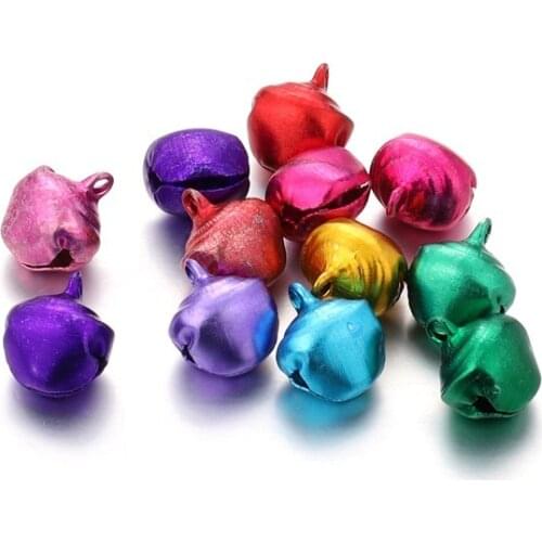 Aluminum Colored Bells Toddler Pet Bells DIY Bracelets Anklets Bell Accessories 6-14mm Jewelry Accessories