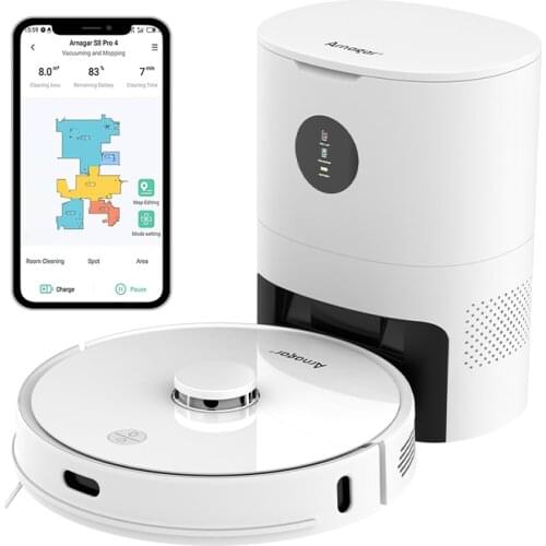 Arnagar S8 Pro Global Version Robot Vacuum Cleaner Auto Emptying Dust Integrated Sweep&Mop Low Noise APP Control 2700pa