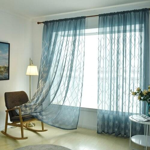 White Tulle Curtains For Living Room Decoration Modern Solid Tulle Door Window Curtain Simple Drape Panel Sheer Curtains