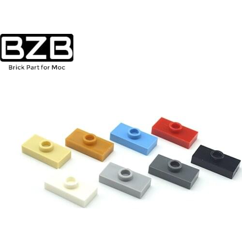 BZB MOC 15573 1x2 Two-turn One-Board No Slender Building Blocks Technical Brick Parts Kids DIY Educational Game Toys Best Gifts