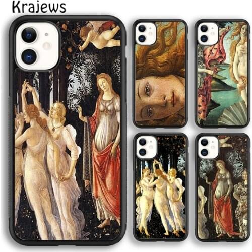 Krajews Sandro botticelli Renaissance art Phone Case Cover For iPhone 5 SE 6s 7 8 plus X XR XS 11 12 pro max Samsung S8 S9 S10