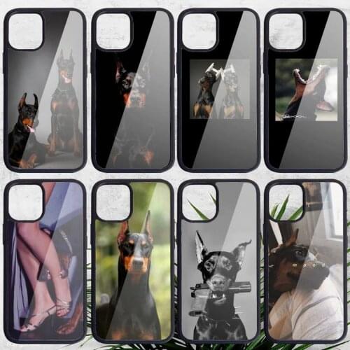 Doberman dog cool Phone Case PC for iPhone 11 12 pro XS MAX 8 7 6 6S Plus X 5S SE 2020 XR