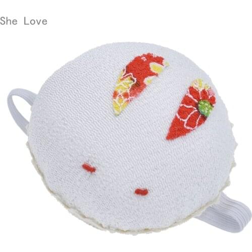 Chzimade Rabbit Printed Needle Pin Cushion With Wrist Strap Fabric Cover Accessory Tools for DIY Sewing Needleworks