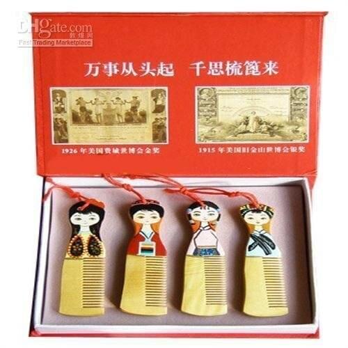 Handcrafted wood comb-a169 Classic!hot sale!Gifts with Chinese Characteristics set 4