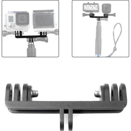 Double Bracket Bridge Dual Adapter Expansion 2 Mount Part For GoPro Sport Hero Selfie Connector Camera O3E3