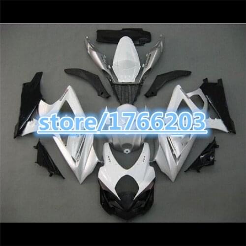 Hot sales ABS Fairing Kit Fit For SUZUKI GSXR1000 2007-2008for SUZUKI GSXR1000 07 08 white black fairings
