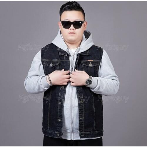 Mens Denim Vest Jacket Large Size 8XL 7XL 6XL Male Clothing Summer Loose Waistcoat Casual Big Size Sleeveless Jeans Jacket