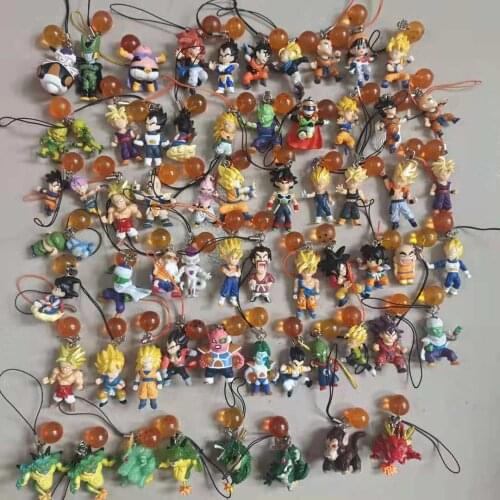 BANDAI Dragon Ball Action Figure Gacha Pendant UDM DB Kuririn Dodoria Frieza BurdockMaster Roshi Kuririn Pendant Model