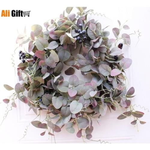Eucalyptus Garland Plant Door Decoration 50cm Christmas Decoration Portable Ornaments for Wedding Decoration Party Supplies