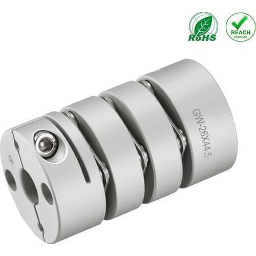 HZCD GW D39 L65.5 Aluminum Alloy Three-Diaphragm Clamp Universal Shaft Coupling Flexible Coupler