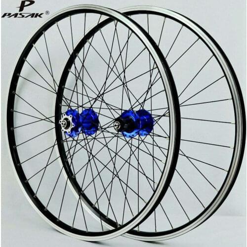 PASAK MTB Wheelset 29er 26 Inch 6 Bolts Disc V Brake Shoe Rim Brake 32 Holes Sealed Bearing Front 2 Rear 4 Wheels Bicycle Parts