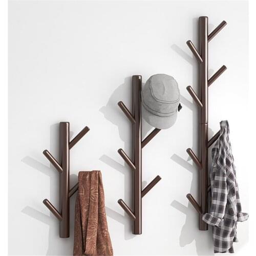 Creative Wall Decoration Hook Home Decoration Solid Wood Hole-free Storage Bathroom Kitchen Wall Key Bag Fashion Simple Hook