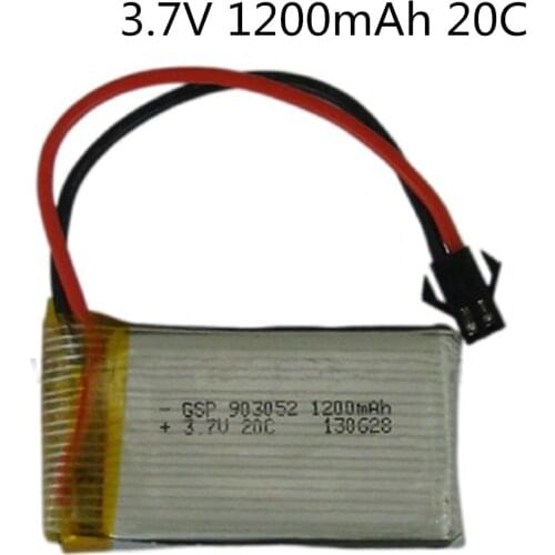 3.7V 1200mAh 20C Lipo Battery For Remote Control Helicopter Lipo Battery 3.7 V 1200 mAH 20C discharge SM black plugs 903052