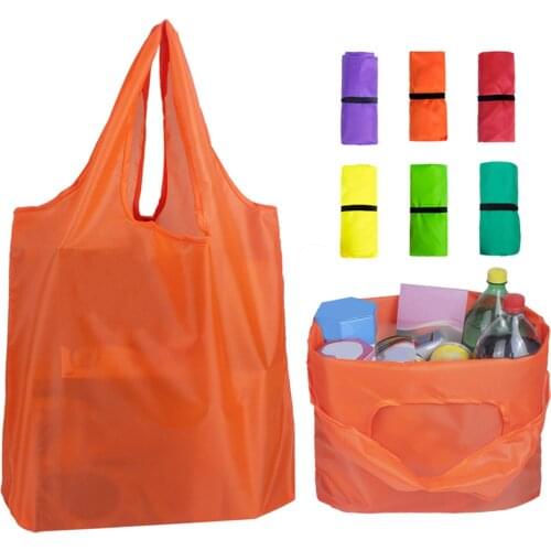 Multifunctional Portable Folding Storage Shopping Waterproof Household Tote Bags plain waterproof household polyester tote bag
