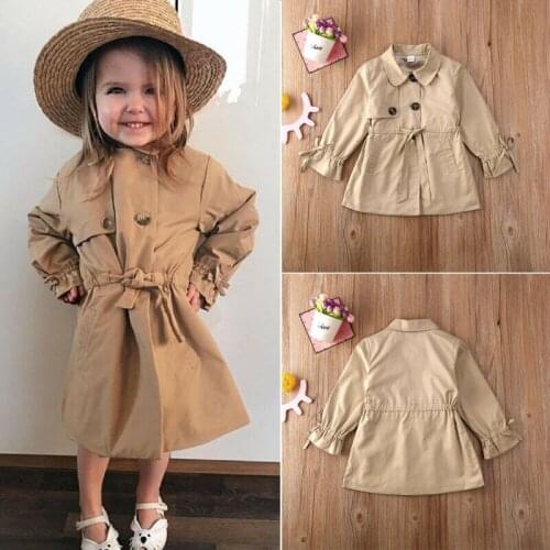Fashion Kid Baby Girl Clothes Coat Jacket Windbreaker Outwear Overcoat Snowsuit Warm Trench