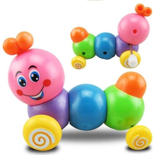 Cartoon Caterpillar Shape Baby Wind Up Toys Kids Educational Toys Newborn Infant Running Clockwork Vintage Toys For Children