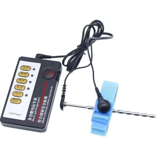 Electro Shock Male Masturbator Penis Ring Penis Stimulate Massager Enlarger Physiotherapy Sex Toys