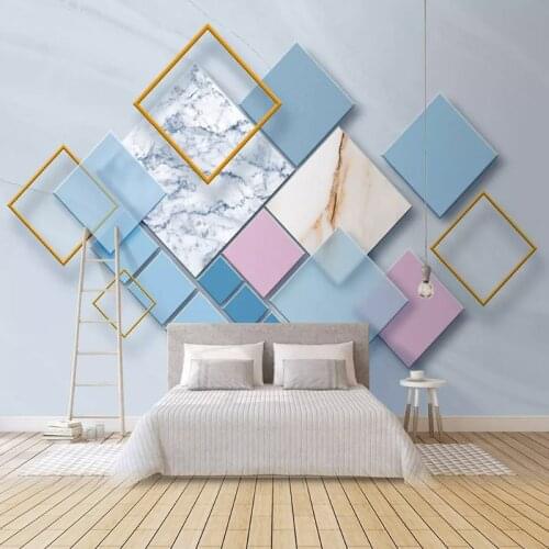Custom Mural Wallpaper Modern Art 3D Stereo Abstract Geometry Marble Wall Painting Living Room Background Wall Decor Wall Papers