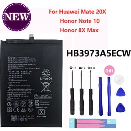 NewOriginal Phone Battery HB3973A5ECW for Huawei Mate 20X Mate20X EVR-AL00 Honor Note10 Honor 8X Max 5000mAh Replacement Battery