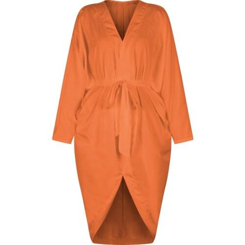 New Solid Color Womens Nine Divided Sleeve V-neck Cardigan Robe Loose Home Wear Nightgown Comfortable Summer Bathrobe