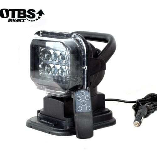 OTBS 7 inch remote control 360 degree searchlight 12V spotlight 50w led search light For Truck Off-road 4x4 Boat