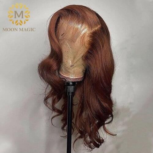 Brown Wig Transparent Lace Wigs Colored Human Hair Wigs For Black Women Body Wave Lace Front Wig Preplucked And Bleached Knots