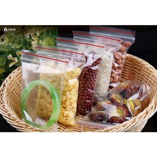 1000pcs 10*15 cm Self Seal Plastic packaging Sundries Storage Waterproof zipper poly Festive Party Supplies Gift Bags