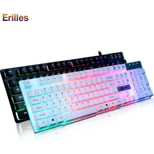 7 Color Backit Wired Keyboard and Mouse 1600dpi Office Gaming 104 Keys USB Keyboard for PC Computer a Set Mice and Keyboard