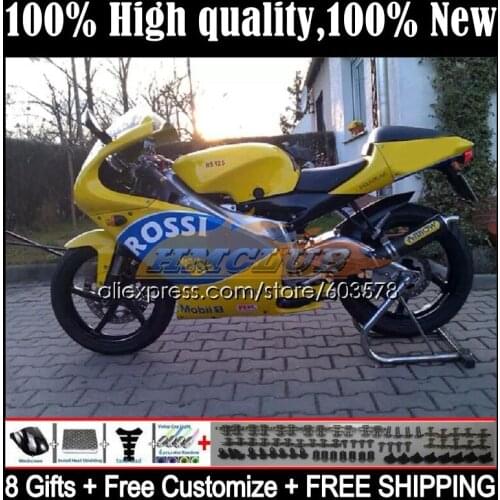 RS125R For Aprilia RS 125 RS4 RS-125 RS125 99 01 02 03 04 05 52CL.158 RSV125 R 1999 2000 2001 2002 2003 2005 Fairing Yellow Blue